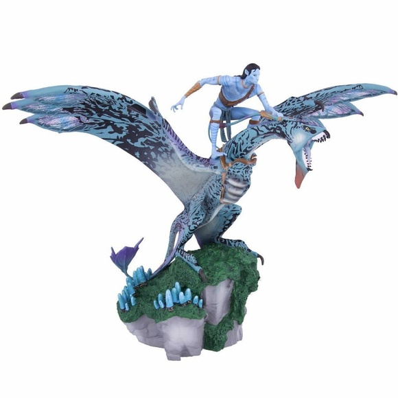 Disney Other - Disney Parks Pandora The World Of Avatar Jake Riding Banshee Figurine Statue NEW